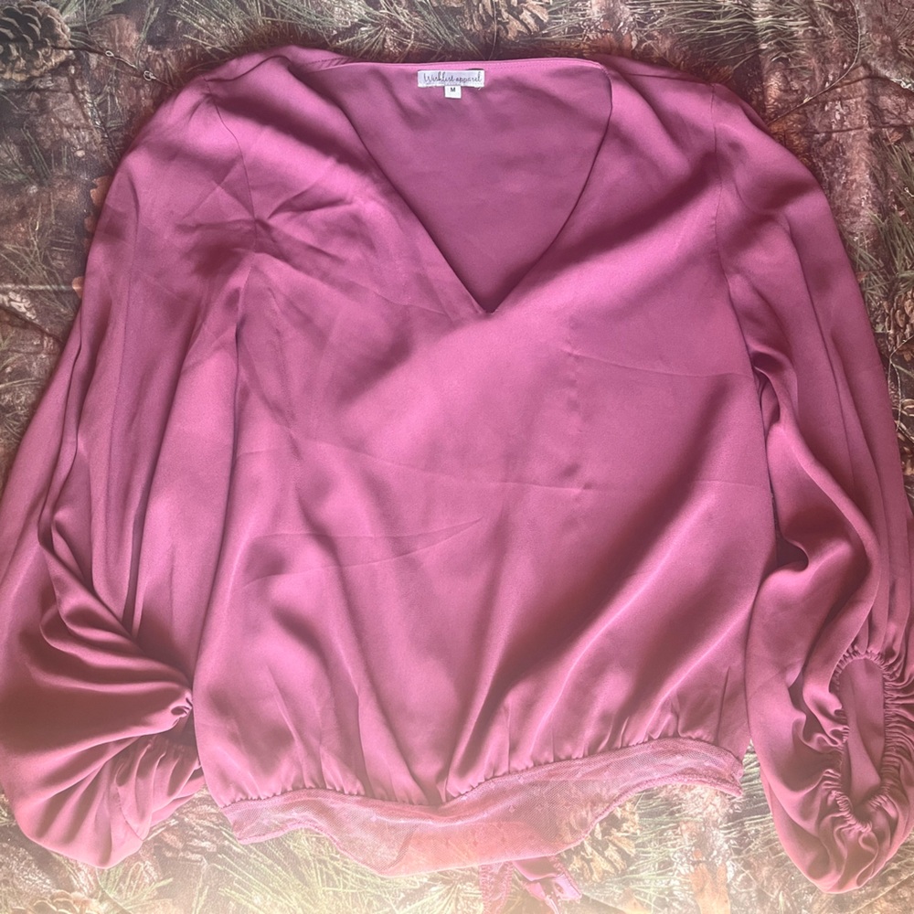 Wishlist Mauve Pink V-Neck Blouse